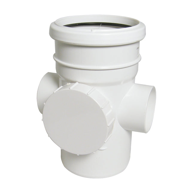 FloPlast 110mm Soil Access Socket/Spigot White