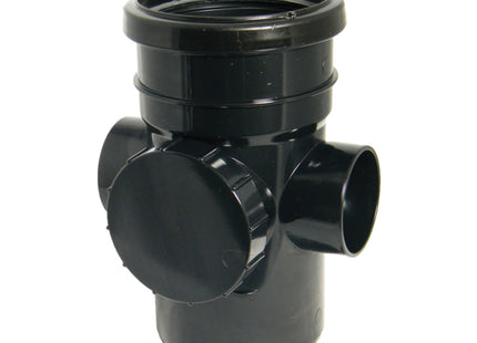 FloPlast 110mm Soil Access Socket/Spigot Black