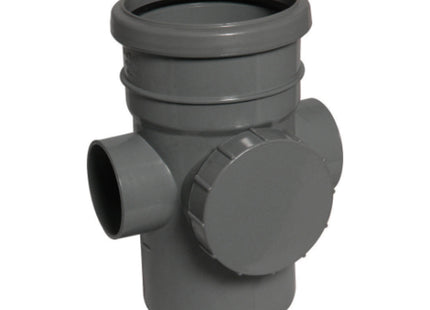 Floplast F-P 110mm Soil Access Skt/Spigot Anthracite - 278736 - For Efficient Drainage