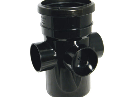 FloPlast 110mm Soil Boss Pipe Spigot Black