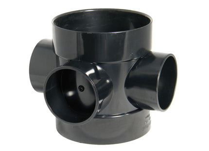 FloPlast 110mm Soil Short Boss Pipe Black