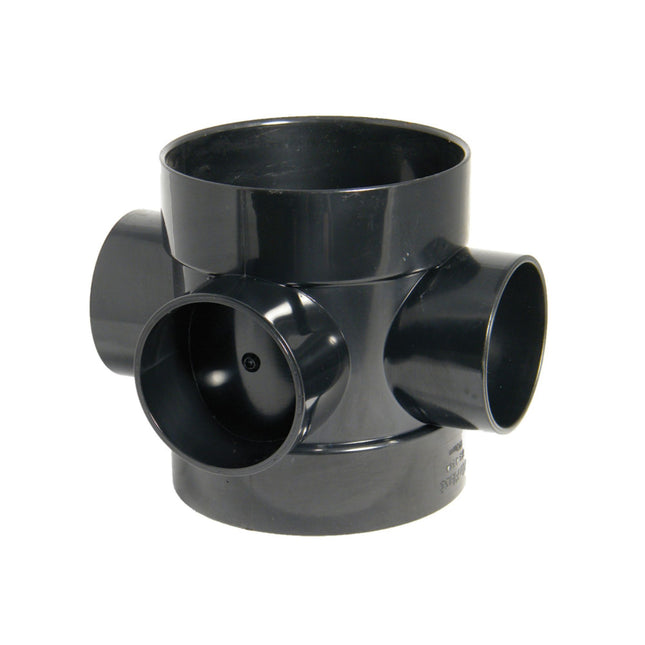 FloPlast 110mm Soil Short Boss Pipe Black