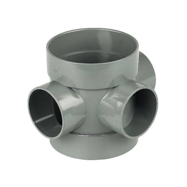 FloPlast 110mm Soil Short Boss Pipe Grey