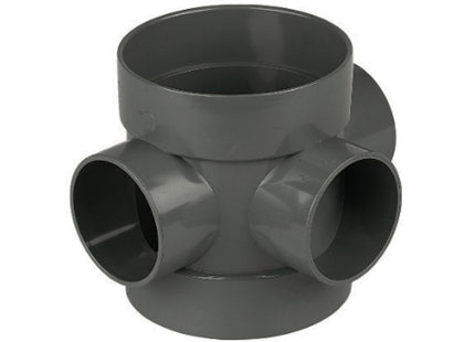 Floplast F-P 110mm Soil Short Boss Pipe Anthracite - 278746 - Ideal for Drainage