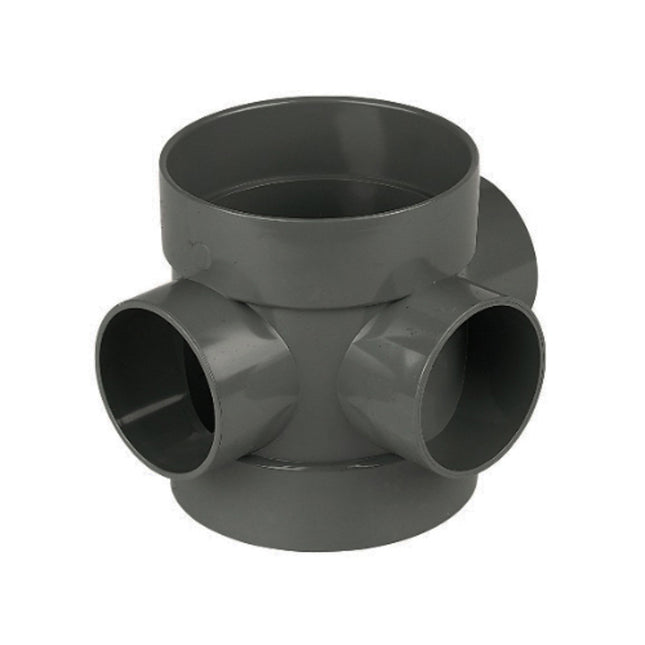 Floplast F-P 110mm Soil Short Boss Pipe Anthracite - 278746 - Ideal for Drainage