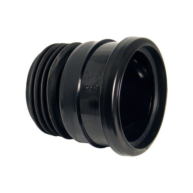 FloPlast 110mm Soil Drain Connector Black