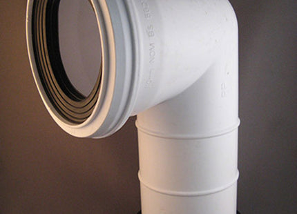 Fluidmaster WC Pan 90 Degree Connector - ZB38208 - Essential for Bathroom Plumbing
