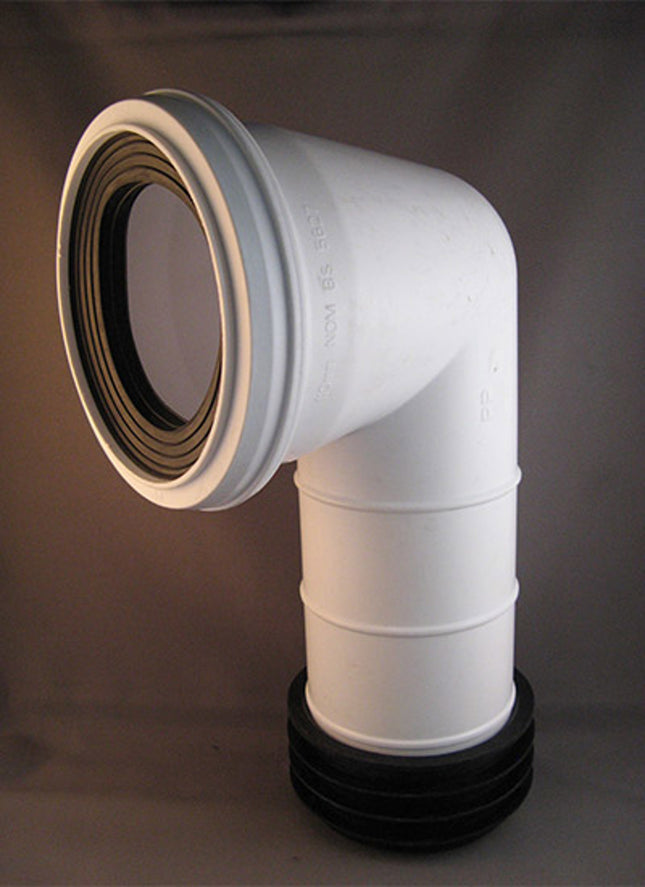 Fluidmaster WC Pan 90 Degree Connector - ZB38208 - Essential for Bathroom Plumbing