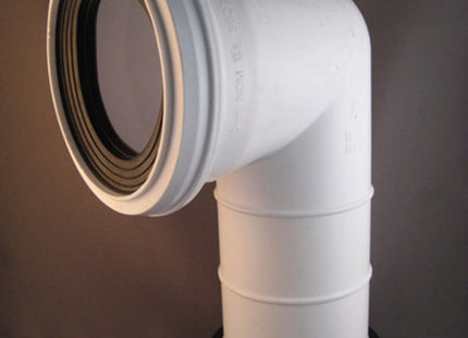 Fluidmaster WC Pan 90 Degree Connector - ZB38208 - Essential for Bathroom Plumbing