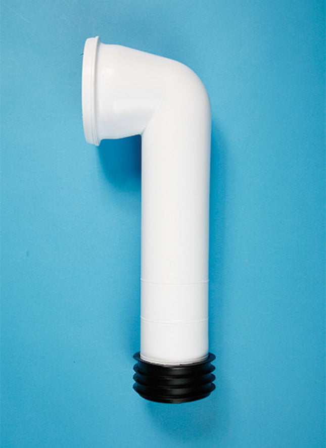 Polypipe Kwikfit Pan Conn - 90 Deg Long Tail SK50 - Ideal for Toilet Installations