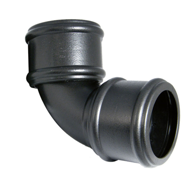 FloPlast Cast Iron Effect Soil 92 Bend - Double Socket