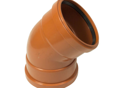 FloPlast Underground Drain 110mm Double Socket 45' Bend