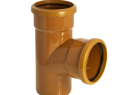 FloPlast Underground Drain 110mm 87.5' Double Socket Junction