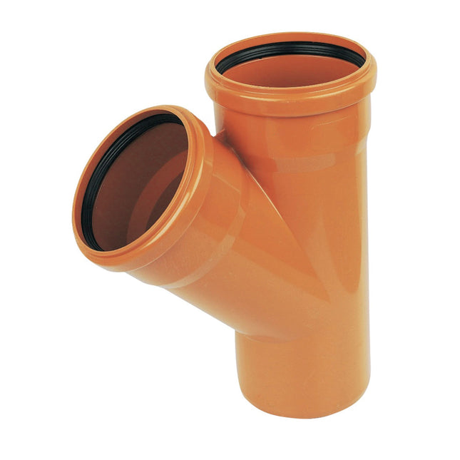 FloPlast Underground Drain 110mm 45' Double Socket Junction