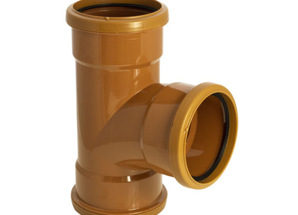 FloPlast Underground Drain 110mm 87.5' Triple Socket Junction