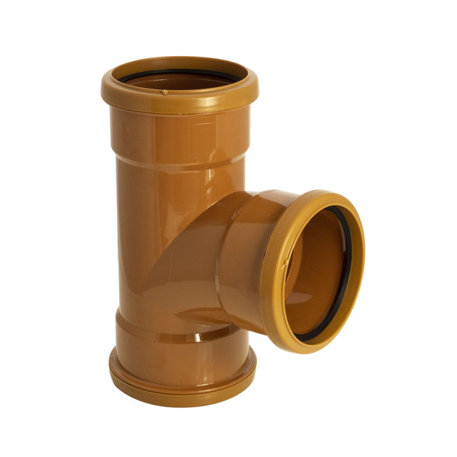 FloPlast Underground Drain 110mm 87.5' Triple Socket Junction