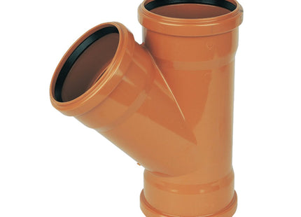 FloPlast Underground Drain 110mm 45' Triple Socket Junction