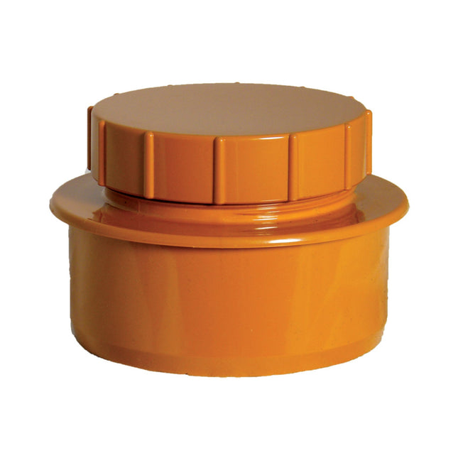 FloPlast Underground Drain 110mm Screwed Access Cap