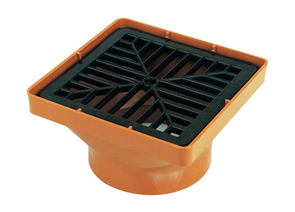 FloPlast Underground Drain 110mm Square Hopper & Grid