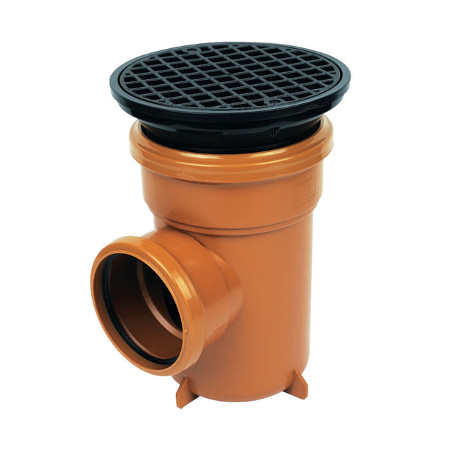 FloPlast Underground Drain 110mm Bottle Gully & Grid