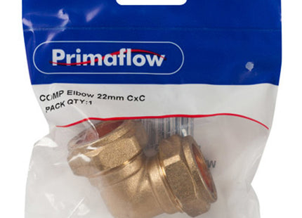 Primaflow Primapack Compression Elbow 22mm CxC - 9CE22