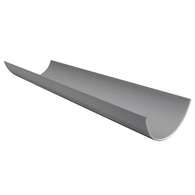 FloPlast 112mm Round Gutter 4 Metre Grey