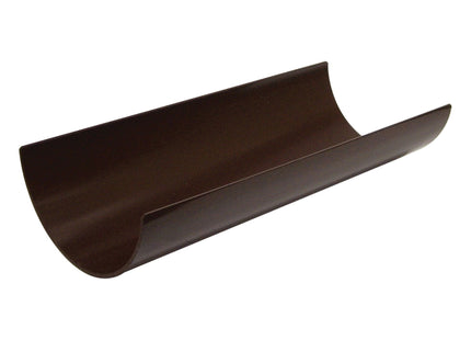 FloPlast Round Gutter 112mm x 4 Metre Brown