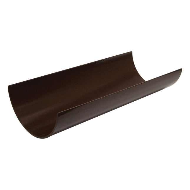 FloPlast Round Gutter 112mm x 4 Metre Brown