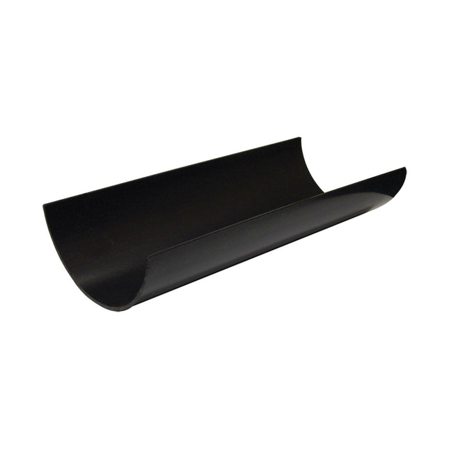 FloPlast 112mm Round Gutter 2 Metre Black