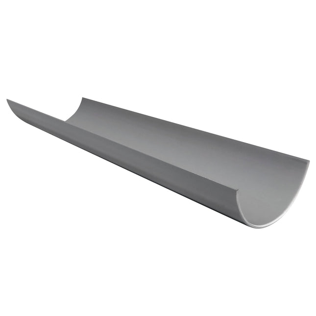 FloPlast Round Gutter 112mm x 2 Metre Grey