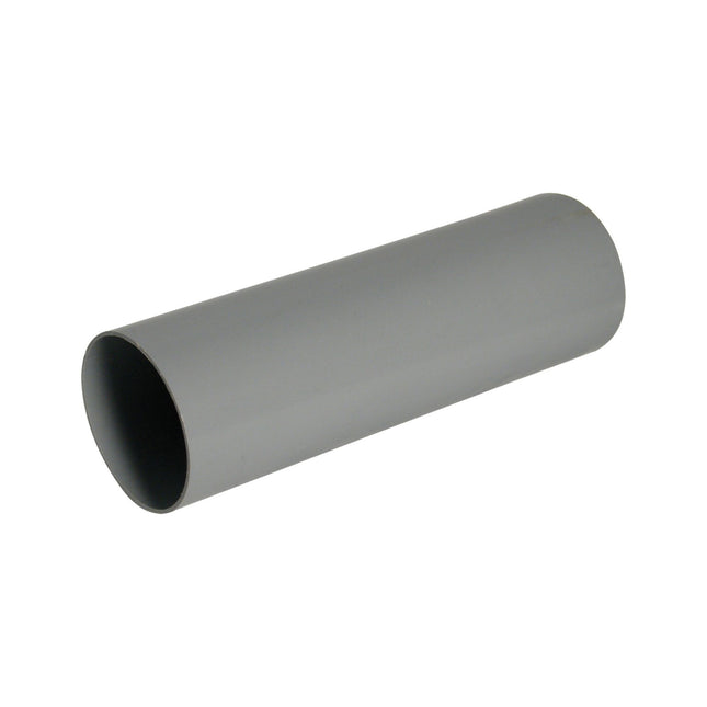 FloPlast 68mm Round Downpipe 2.5 Metre Grey