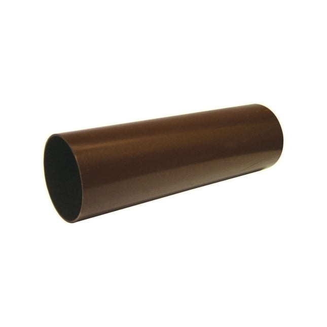 FloPlast 68mm Round Downpipe 2.5 Metre Brown