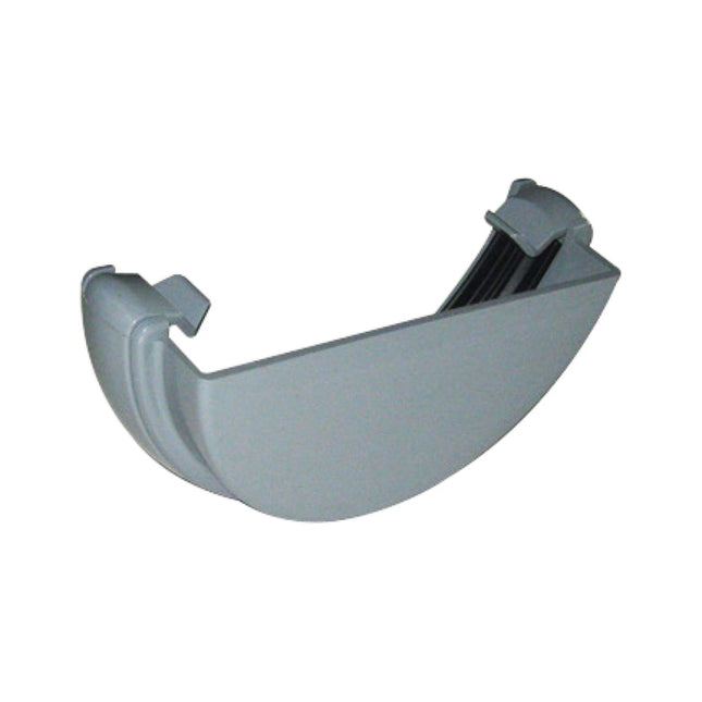 FloPlast 112mm Round External Stop End Grey