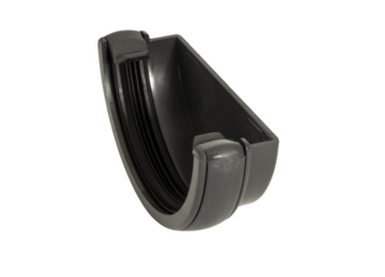 Floplast 112 Round Ext Stop End Anthracite - 256745