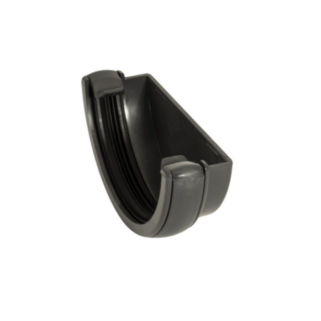 Floplast 112 Round Ext Stop End Anthracite - 256745