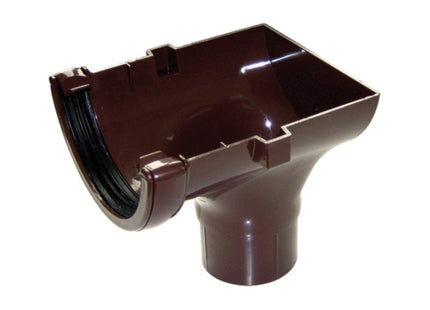 FloPlast 112mm Round Stop End Outlet Brown