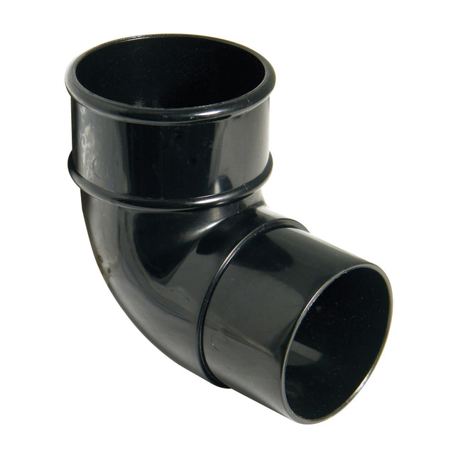 FloPlast 68mm Round 92.5' Offset Bend Black