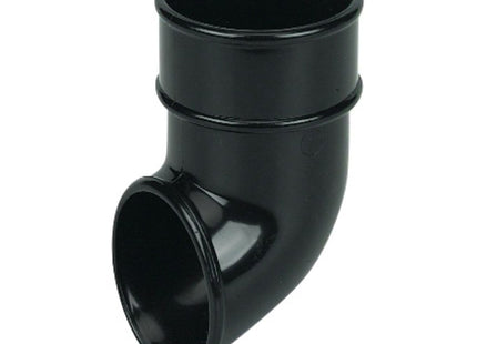 FloPlast 68mm Round Pipe Shoe Black