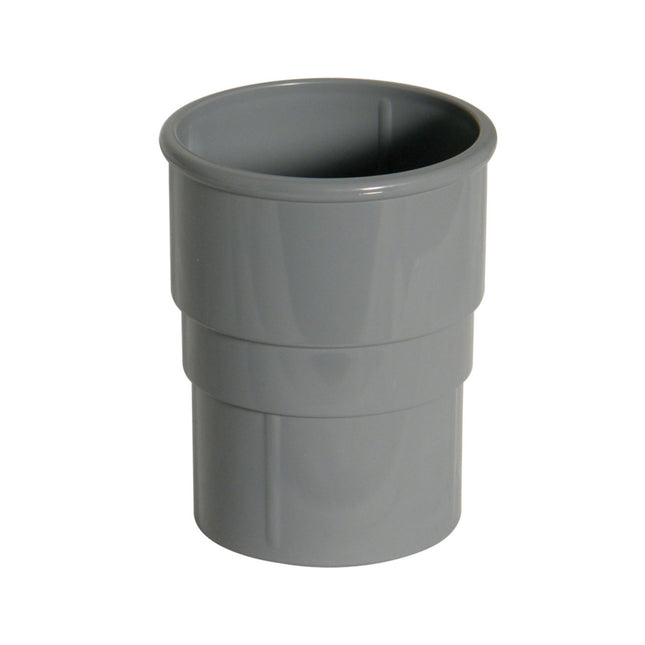 FloPlast 68mm Round Pipe Socket Grey