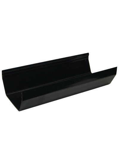 FloPlast 114mm Square Gutter 4 Metre Black