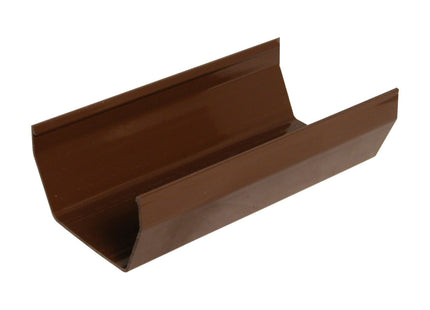 FloPlast 114mm Square Gutter 4 Metre Brown