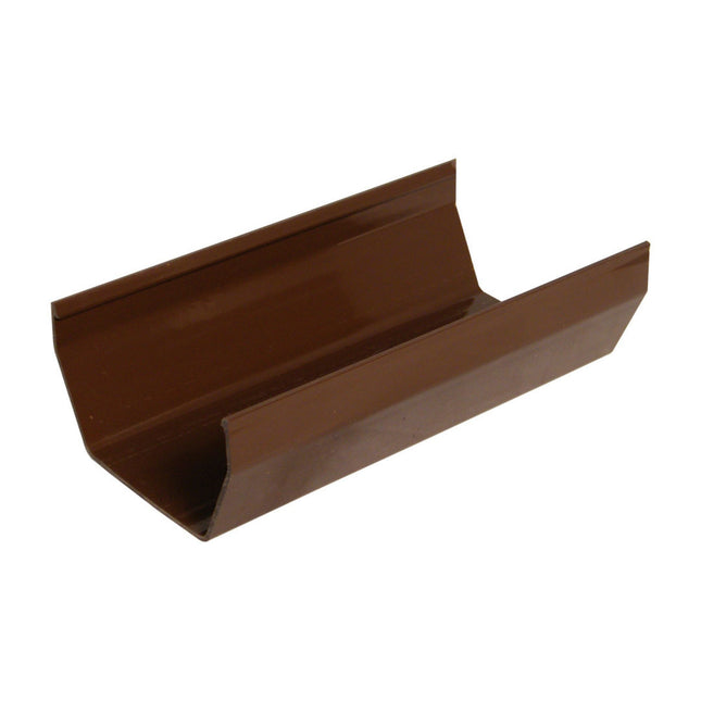 FloPlast 114mm Square Gutter 4 Metre Brown