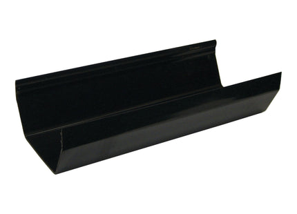 FloPlast 114mm Square Gutter 2 Metre Black