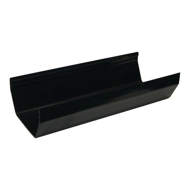 FloPlast 114mm Square Gutter 2 Metre Black