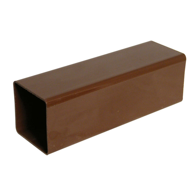 FloPlast 65mm Square Downpipe 2.5 Metre Brown