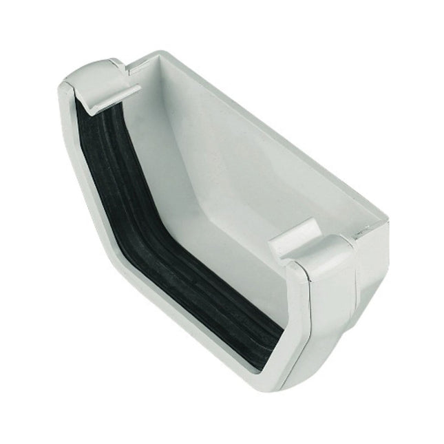 FloPlast 114mm Square External Stop End White