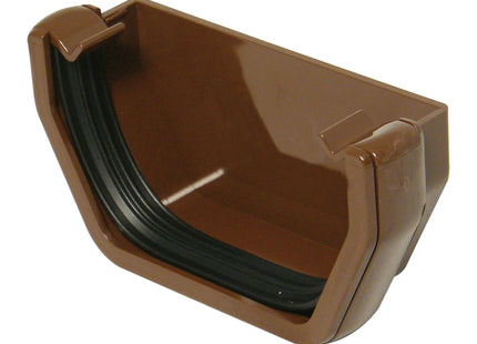 FloPlast 114mm Square External Stop End Brown