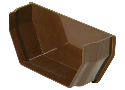 FloPlast 114mm Square Internal Stop End Brown