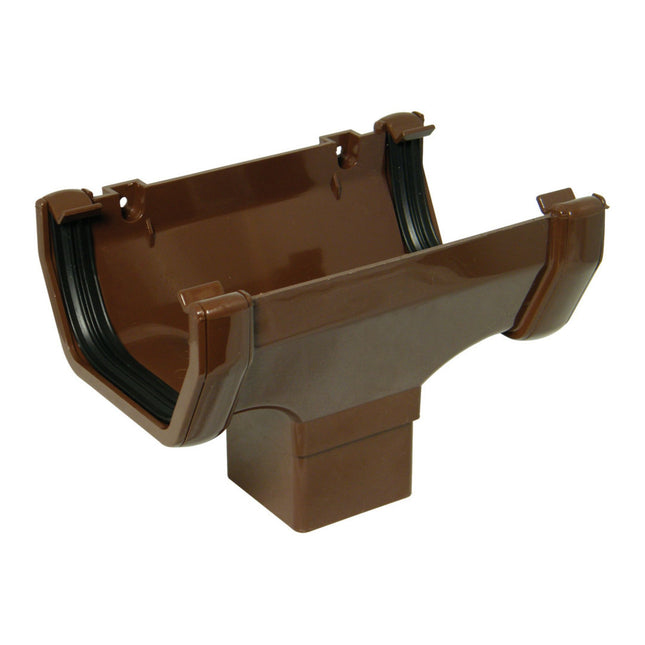 FloPlast 114mm Square Running Outlet Brown