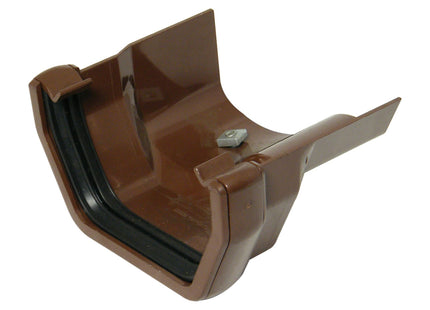 FloPlast 114mm Square Adaptor Iron Ogee Right Hand Brown